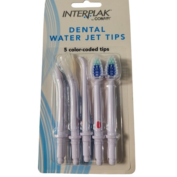 Interplak by Conair Dental Water Jet Tips 5 Color-Coded Replacement - Picture 3 of 5